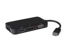 Adapteris AV PremiumCord DisplayPort - HDMI - D-Sub (VGA) - DVI juoda (kportad16)