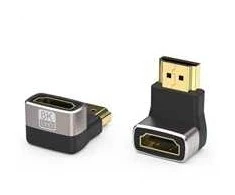 PREMIUMCORD Adaptér spojka 8K HDMI A - HDMI A, F/M, zahnutá do pravého úhlu 90°