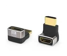 PREMIUMCORD Adaptér spojka 8K HDMI A - HDMI A, F/M, zahnutá do pravého úhlu 90°