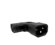 Premiumcord Kampinis adapteris IEC C13 į IEC C14, šoninė įtampa 230 V, 10 A
