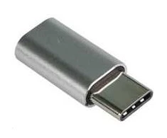 Adapteris USB PremiumCord USB-C - MicroUSB Sidabrinė (kur31-06)