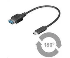„PremiumCord“ adapteris USB-C/kištukas - USB 3.0 jungtis A/lizdas, 0,2 m kur31-01
