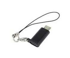 „PremiumCord“ adapteris USB-C jungties lizdas – USB 2.0 Micro-B/male, juoda su pakabinimo kilpa