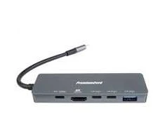 PremiumCord Adaptér USB-C na 4K@60Hz HDMI + 10G USB3.2 A + 10G 2x USB-C + PD