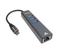 PREMIUMCORD USB-C adapteris su Gigabit 10/100/1000Mbps + 3x USB3.0 jungtis