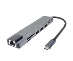 „PremiumCord“ USB-C adapteris su HDMI + USB3.0 + USB2.0 + PD + SD/TF + RJ45