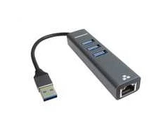 HUB USB PremiumCord PREMIUMCORD Adaptér USB3.0 - LAN RJ45 ETHERNET 10/100/1000 MBIT + 3x USB3.0 port