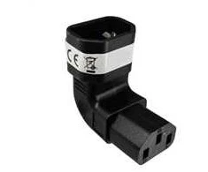 Premiumcord Vertikalus kampinis adapteris IEC C13 į IEC C14, įtampa 230 V, 10 A