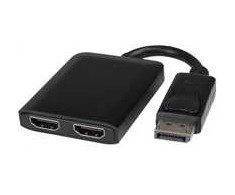 PREMIUMCORD adapteris DisplayPort – 2x HDMI, MST, plėtinys + veidrodis + 2 vaizdai, 4K*2K@30Hz