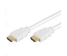 PremiumCord HDMI High Speed+ Ethernet kabelis, baltos, paauksuotos jungtys, 10 m