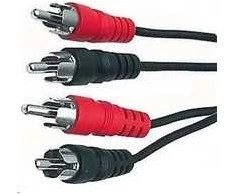 Kabelis PremiumCord RCA (Cinch) x2 - RCA (Cinch) x2 2m juoda (kjackcmm2-2)