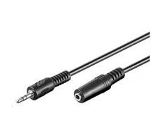 Kabelis PremiumCord Jack 3.5mm - Jack 3.5mm 2m juoda (kjackmf2)