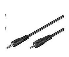 Kabelis PremiumCord Jack 2.5mm - Jack 3.5mm 2m juoda (kjack2mm2)