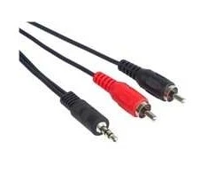 PremiumCord kabelis lizdas 3,5 mm - 2xCINCH, M/M, 1,5 m