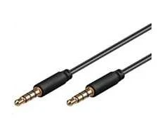 Kabelis PremiumCord Jack 3.5mm - Jack 3.5mm 0.5m juoda (kjack4mm05)