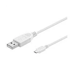 PremiumCord microUSB cable 3m, baltas