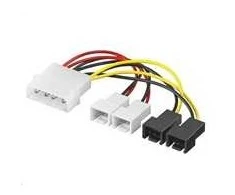 PREMIUMCORD maitinimo laidas FAN 5,25"-2x 12V, 2x 5V TX 3pin