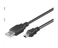 USB kabelis PremiumCord USB-A - miniUSB 2 m Juoda (ku2m2a)