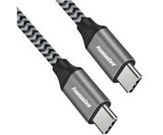 PREMIUMCORD kabelis USB-C M/M, 100W 20V/5A 480Mbps medvilnės pynė, 2m