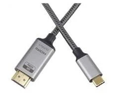 „PremiumCord“ kabelis nuo USB-C iki HDMI 2 m vaizdo raiška 8K@60Hz, 4K@144Hz Aliuminis
