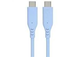 PREMIUMCORD USB-C–USB-C laidas, 60 W, 480 Mbps, silikoninis, mėlynas, 1,5 m