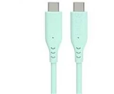 PREMIUMCORD USB-C–USB-C laidas, 60 W, 480 Mbps, silikoninis, turkio spalvos, 1,5 m