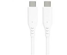 PREMIUMCORD USB-C–USB-C laidas, 60 W, 480 Mbps, silikoninis, baltas, 1,5 m