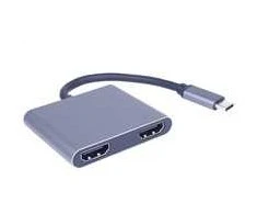 PremiumCord MST adapteris USB-C prie 2x HDMI, USB3.0, PD, 4K ir FULL HD 1080p raiškos