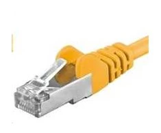 PREMIUMCORD Patch kabelis CAT6a S-FTP, RJ45-RJ45, AWG 26/7 0,5 m geltonas