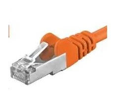 PREMIUMCORD Patch kabelis CAT6a S-FTP, RJ45-RJ45, AWG 26/7 0,25 m, oranžinis