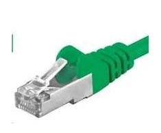 PremiumCord PREMIUMCORD Patch kabelis CAT6a S-FTP, RJ45-RJ45, AWG 26/7 0,25 m žalias