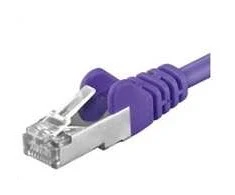 PremiumCord PREMIUMCORD Patch kabelis CAT6a S-FTP, RJ45-RJ45, AWG 26/7 0,5 m fialová
