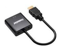 PremiumCord HDMI į VGA konverteris su 3,5 mm stereo lizdo garsu, juodas