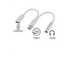 PremiumCord Adapteris USB-C na gniazdo audio jack 3,5mm żeńskie + USB typ C gniazdo do ładowania