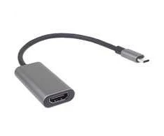 PremiumCord USB-C į HDMI keitiklis, 4K ir FULL HD 1080p raiška, metalinis dėklas