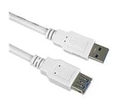 Kabelis USB PremiumCord USB-A - USB-A 3 m Baltas (ku3paa3w)
