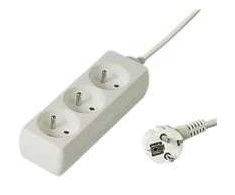 PREMIUMCORD Prailginimo laidas 230V 2m, 3 lizdai, baltas