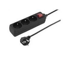 Galios juosta PremiumCord 3 lizdai 2 m juoda (ppa3k-02Bk)