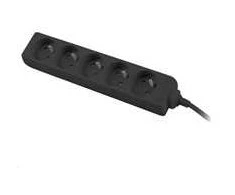 PREMIUMCORD prailginimo laidas 230V 3m 5 lizdai, juodas