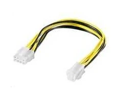 Premiumcord ATX / EPS 4 kontaktų - ATX / EPS 8 kontaktų, 0,24 m, geltona (k-16)