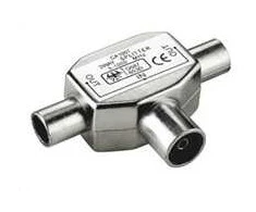 PremiumCord TV antenos kombaineris-jungtis IEC 75 Ohm 1xF-2xM