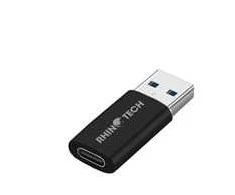 RhinoTech USB-C F į USB-A 3.0 M adapteris, OTG. juodas