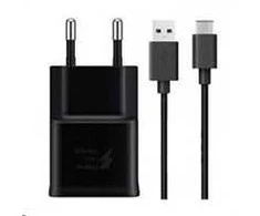 EP-TA200EBE + EP-DG970BBE Samsung 15W kelioninis įkroviklis + USB-C duomenų kabelis juodas (OOB masinis)