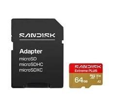 Atminties kortelė SANDISK Extreme PLUS 64GB Micro SDXC UHS-I atmintis
