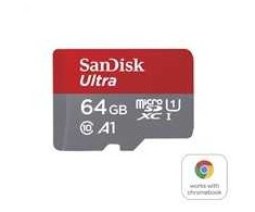 Tab SanDisk Ultra Micro SDXC 64 GB klasė 10 UHL- / U1 A1 (SDSQUAB- 064G- GN6FA)