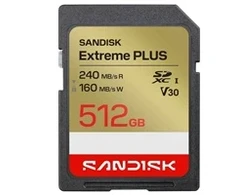 Atminties kortelė SANDISK Extreme PLUS SD 512GB UHS-I kortelė