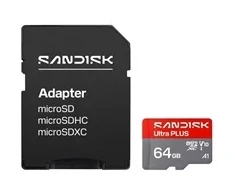 Atminties kortelė SANDISK Ultra PLUS Micro SD 64 GB UHS-I atmintis