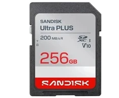 Atminties kortelė Sandisk Ultra PLUS SDXC karta 256GB UHS-I, V10, U1, C10, (200MB/s)