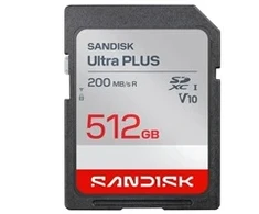 Sandisk Ultra PLUS SDXC karta 512GB UHS-I, V10, U1, C10, (200MB/s)