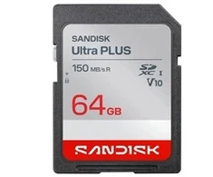 Atminties kortelė Sandisk Ultra PLUS SDXC karta 64GB UHS-I, V10, U1, C10, (150MB/s)